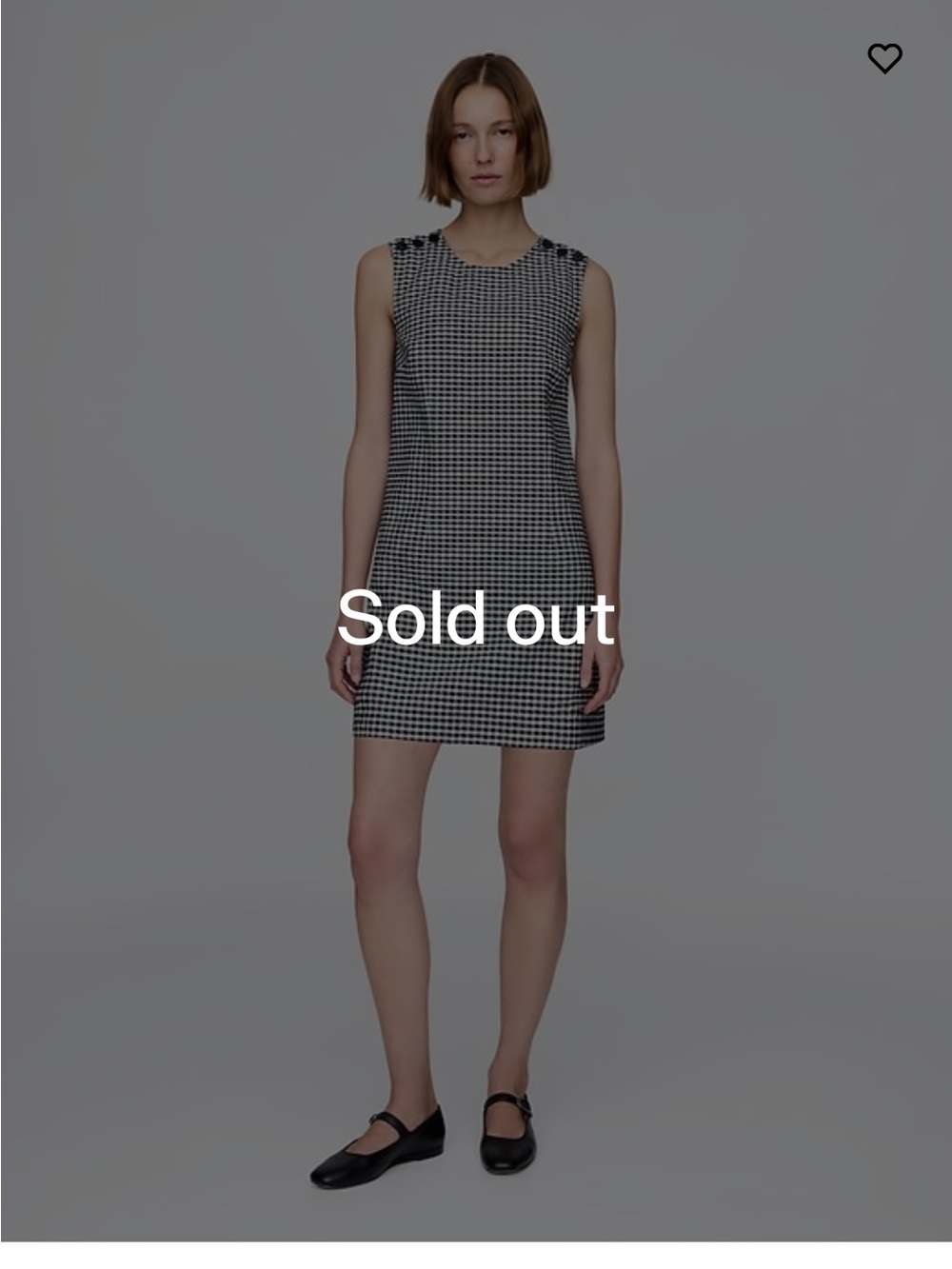 Sleeveless Black and White Gingham Mini Dress
